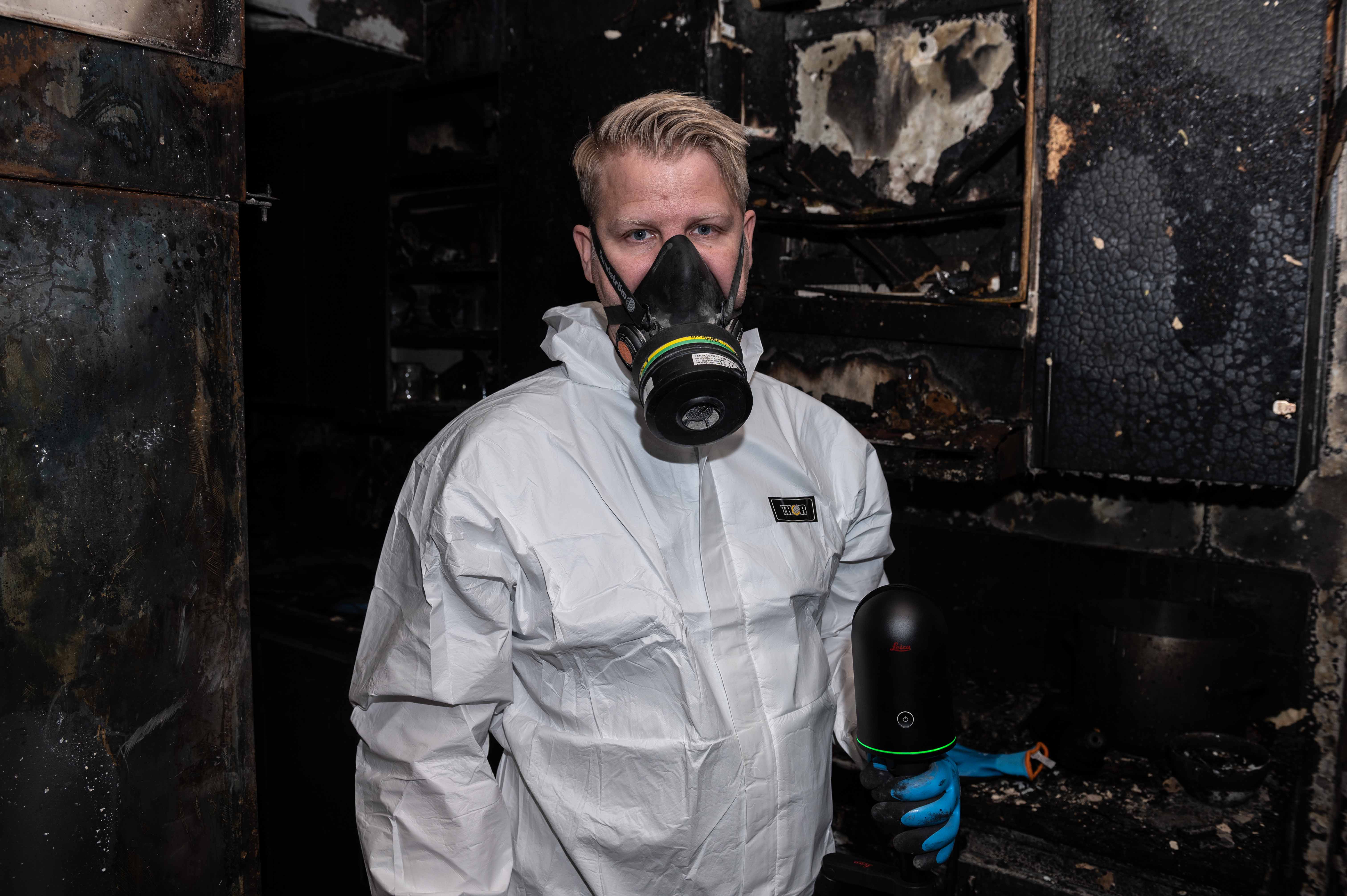 Richard Jacobsson - fire investigator - Leica BLK360